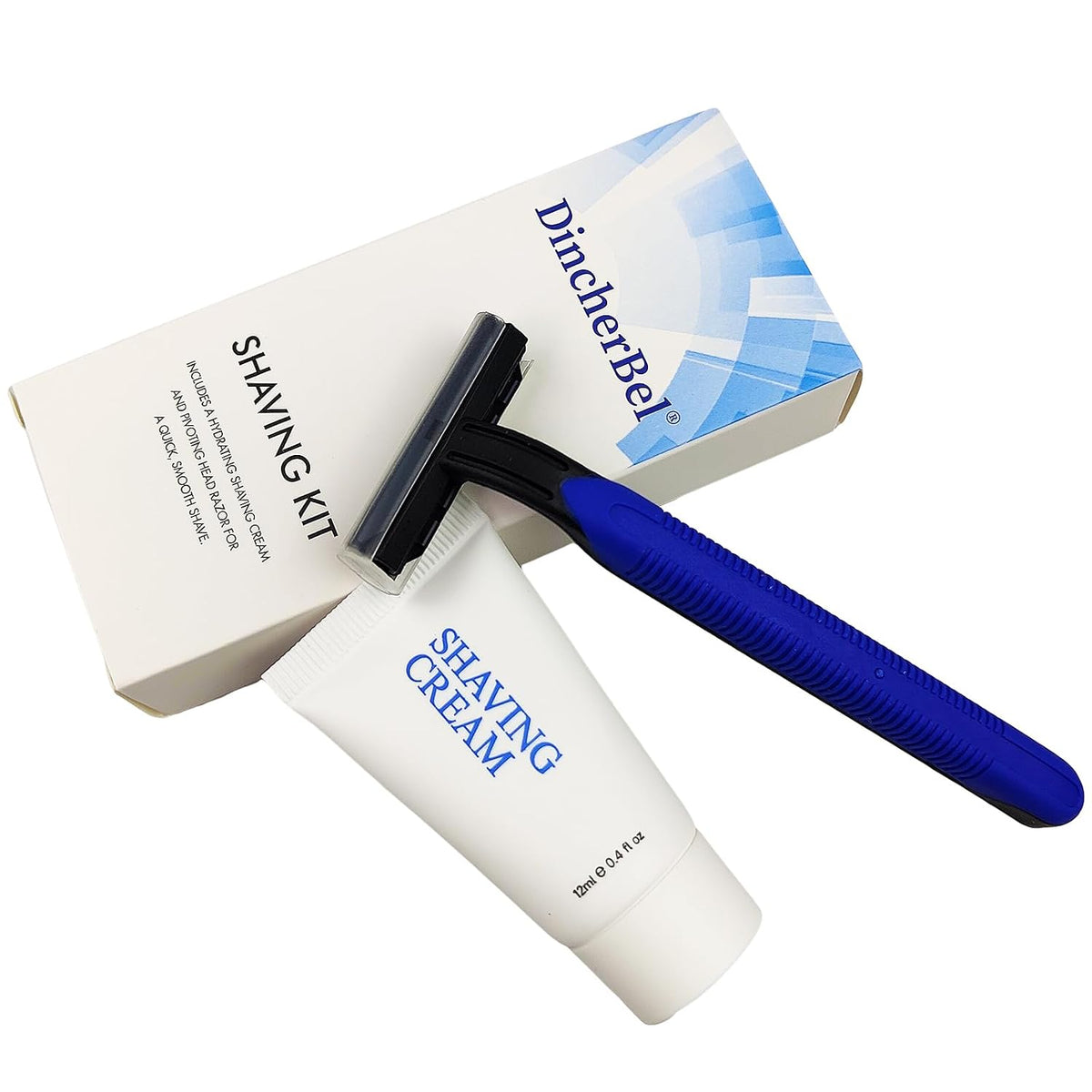 Disposable Shaving Kit in Bulk, 408Pack Twin Blade Razors and Cream(12g)