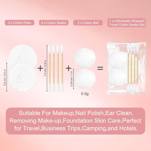 30 twoworld Travel Cotton Swabs Set Portable,Vanity Kit Travel
