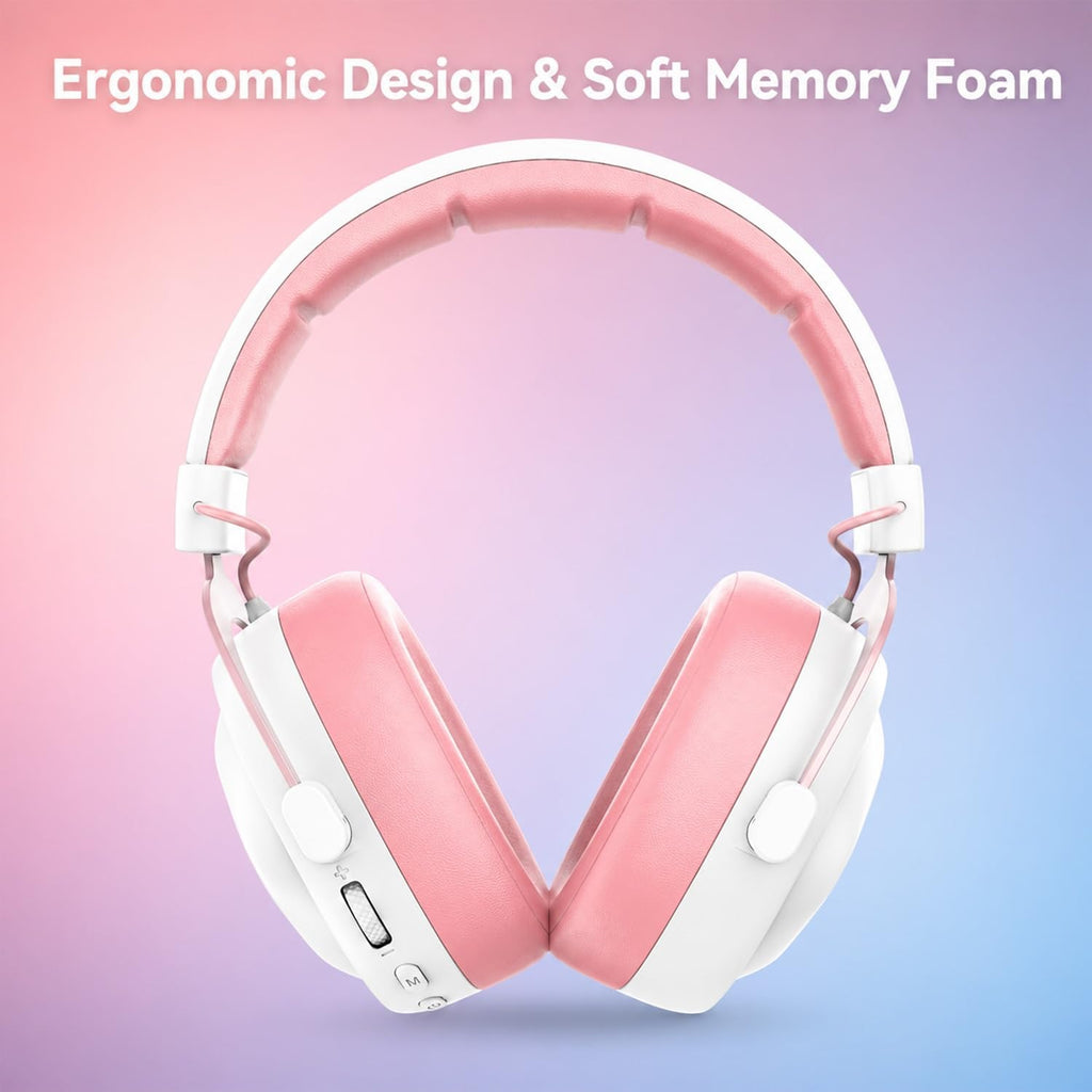 SADES Wireless Gaming Headset 7.1 Surround 90H Pink for PS5 PC Switch