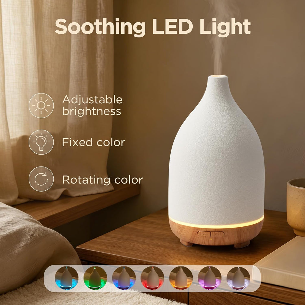 InnoGear 150ml Ceramic Essential Oil Diffuser, Diffusers for Home, Yellow