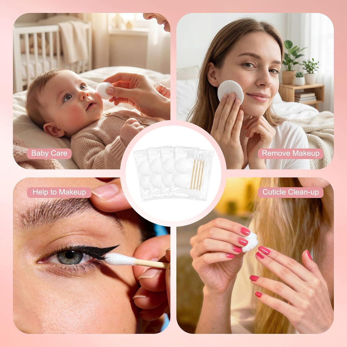 30 twoworld Travel Cotton Swabs Set Portable,Vanity Kit Travel