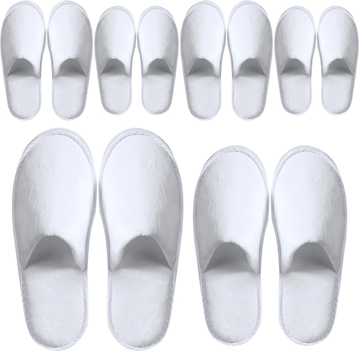 OSTADARRA 6-10 Pairs Spa Slippers, Non Slip Disposable Slippers For Guest