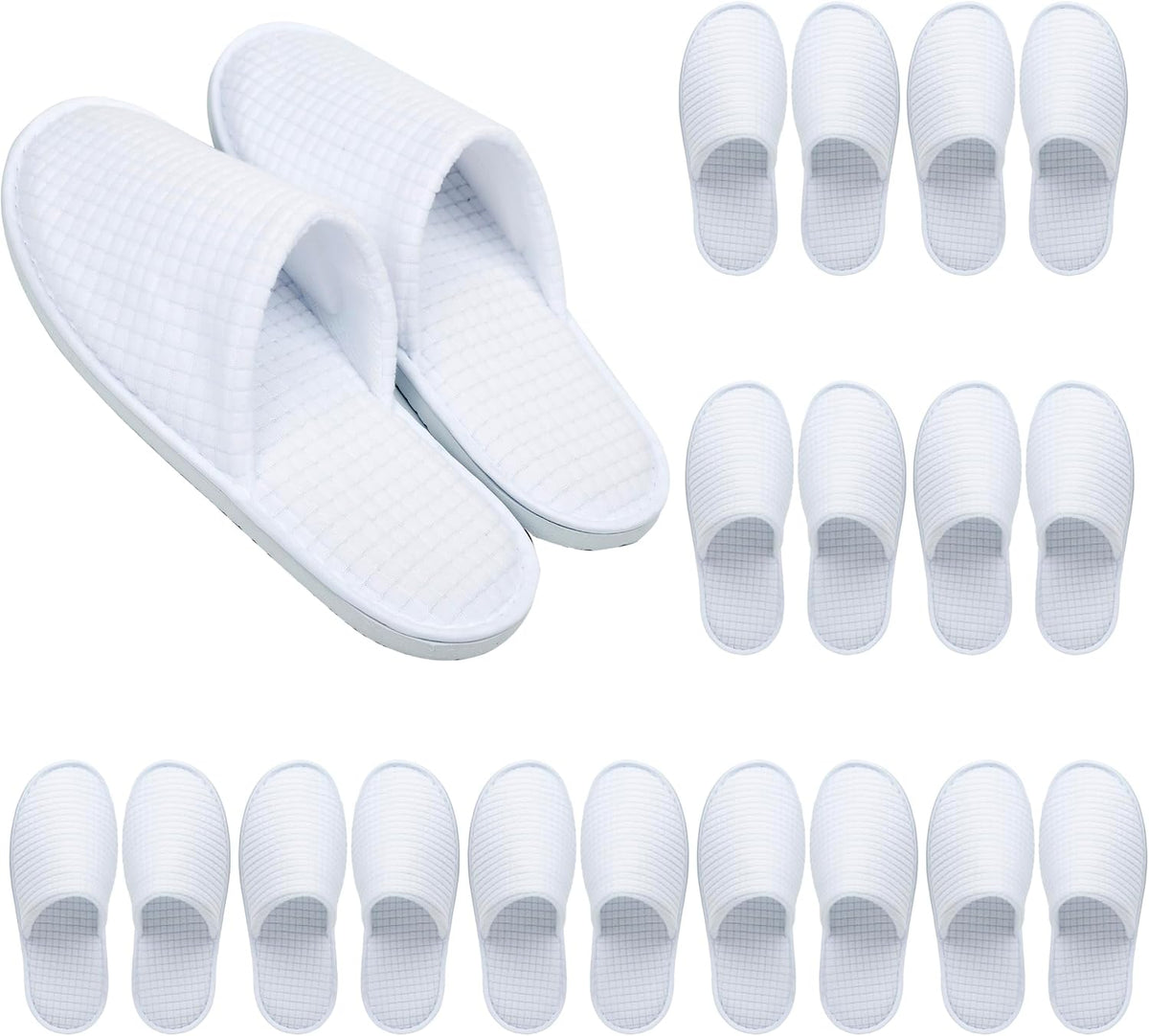 OSTADARRA 6-10 Pairs Spa Slippers, Non Slip Disposable Slippers For Guest