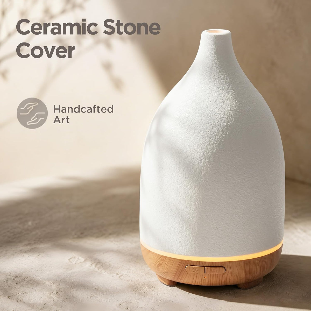 InnoGear 150ml Ceramic Essential Oil Diffuser, Diffusers for Home, Yellow