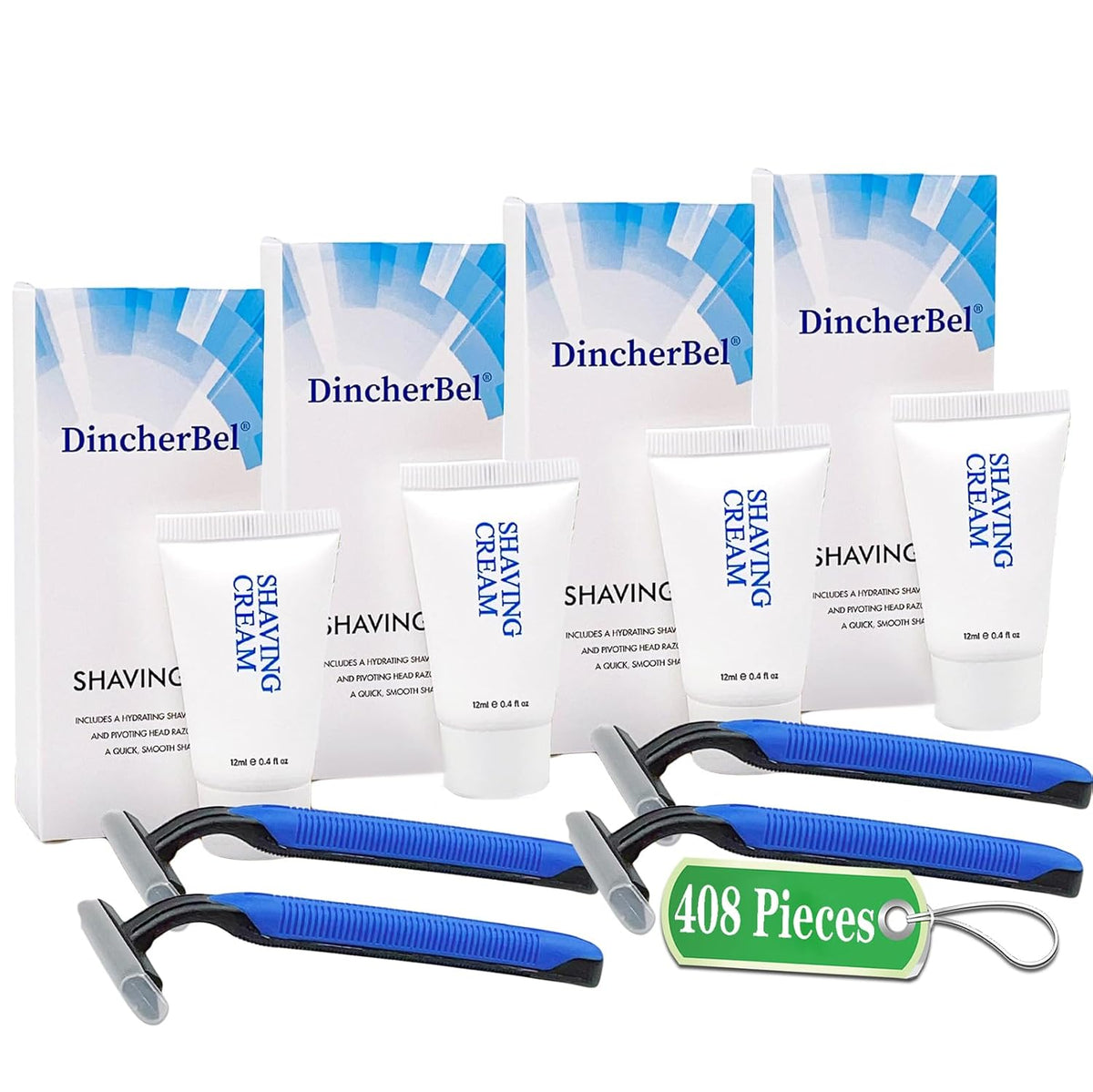 Shaving Kit in Bulk, Smooth Shave Disposable Razor and Cream(12g), 50 Pack