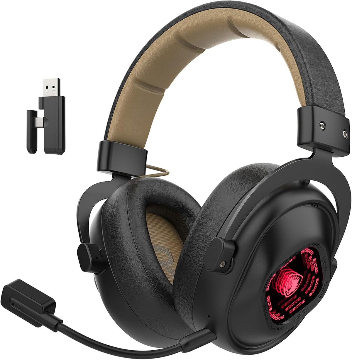 SADES Wireless Gaming Headset 7.1 Surround 90H Pink for PS5 PC Switch