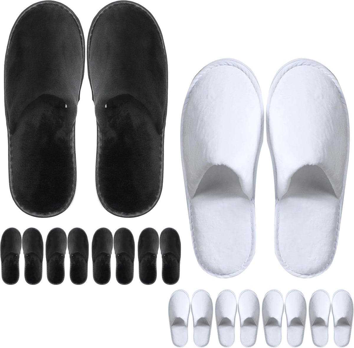 OSTADARRA 6-10 Pairs Spa Slippers, Non Slip Disposable Slippers For Guest