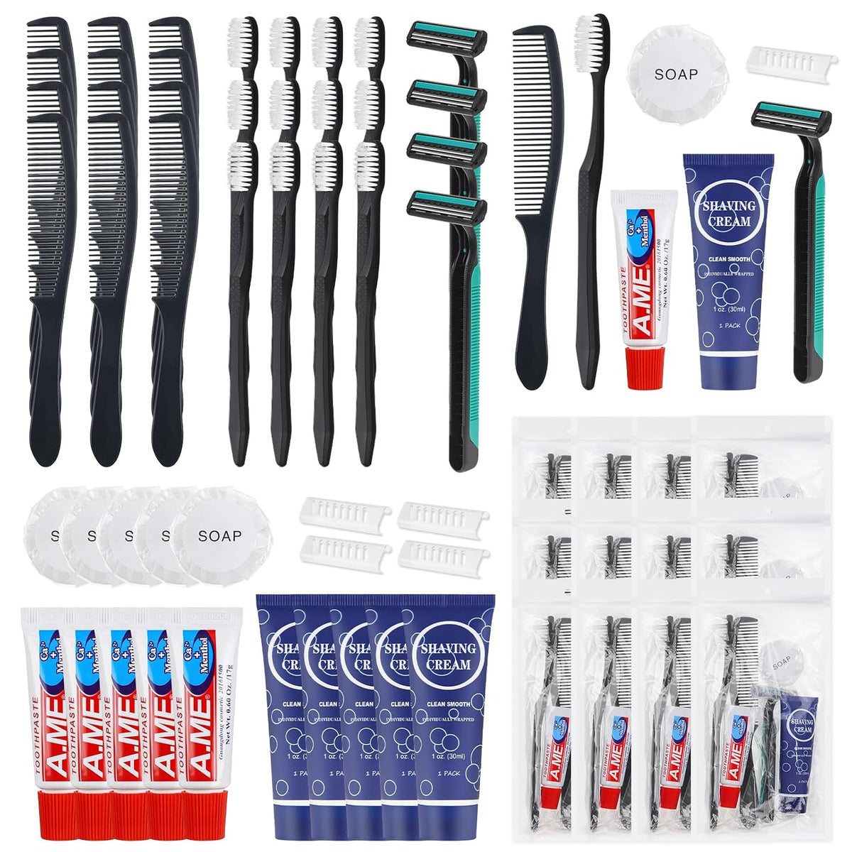 Hygiene Kits for Homeless Care Package Travel Size Toiletries Bulk 20 Pack