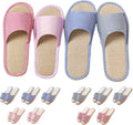 10 Pairs Washable House Slippers for Guests,Disposable Slippers for Guests,Breathable Open Toe Indoor Slipper,Spa Slipper for Guests,Home,Bedroom,Hotel,Travel,Unisex Universal Size(6 Large Size+4 Medium Size)