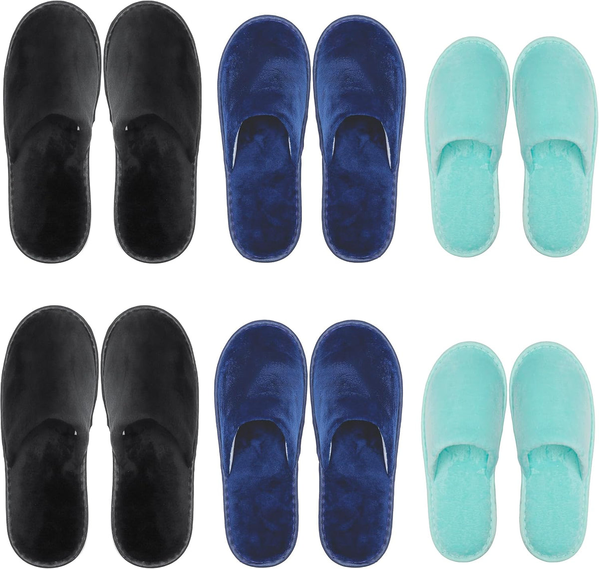 OSTADARRA 6-10 Pairs Spa Slippers, Non Slip Disposable Slippers For Guest
