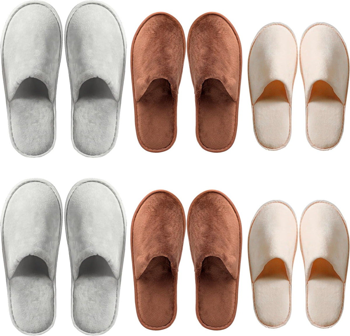 OSTADARRA 6-10 Pairs Spa Slippers, Non Slip Disposable Slippers For Guest