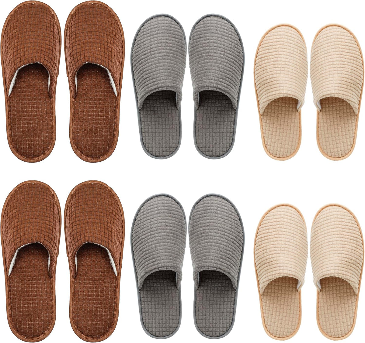 OSTADARRA 6-10 Pairs Spa Slippers, Non Slip Disposable Slippers For Guest