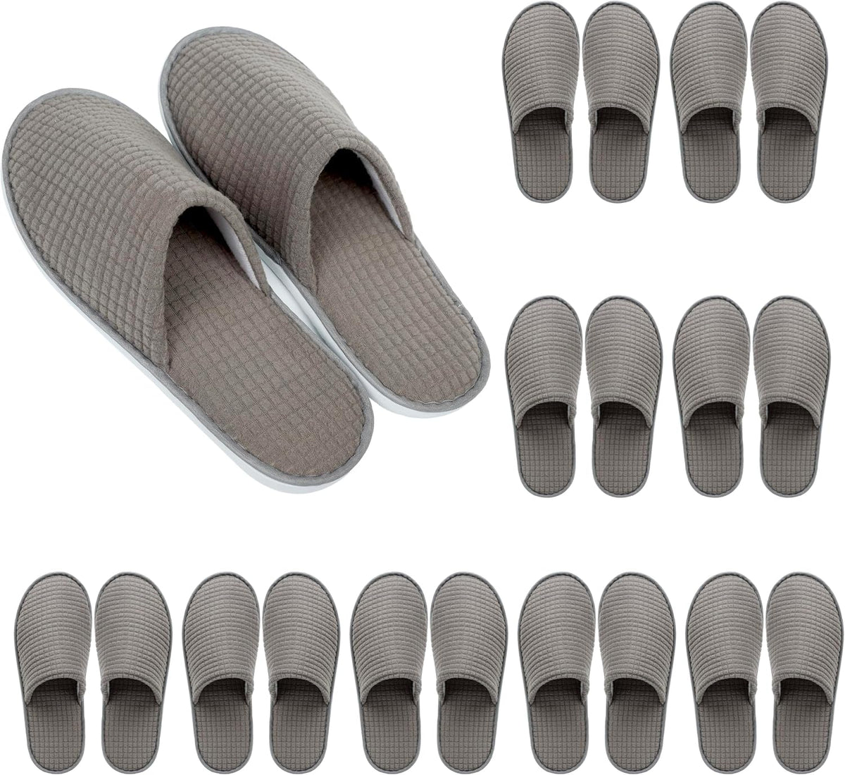 OSTADARRA 6-10 Pairs Spa Slippers, Non Slip Disposable Slippers For Guest